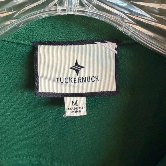 Tuckernuck Emerald Green Flounce Hem Shirt Dress Medium - Picture 3 of 6